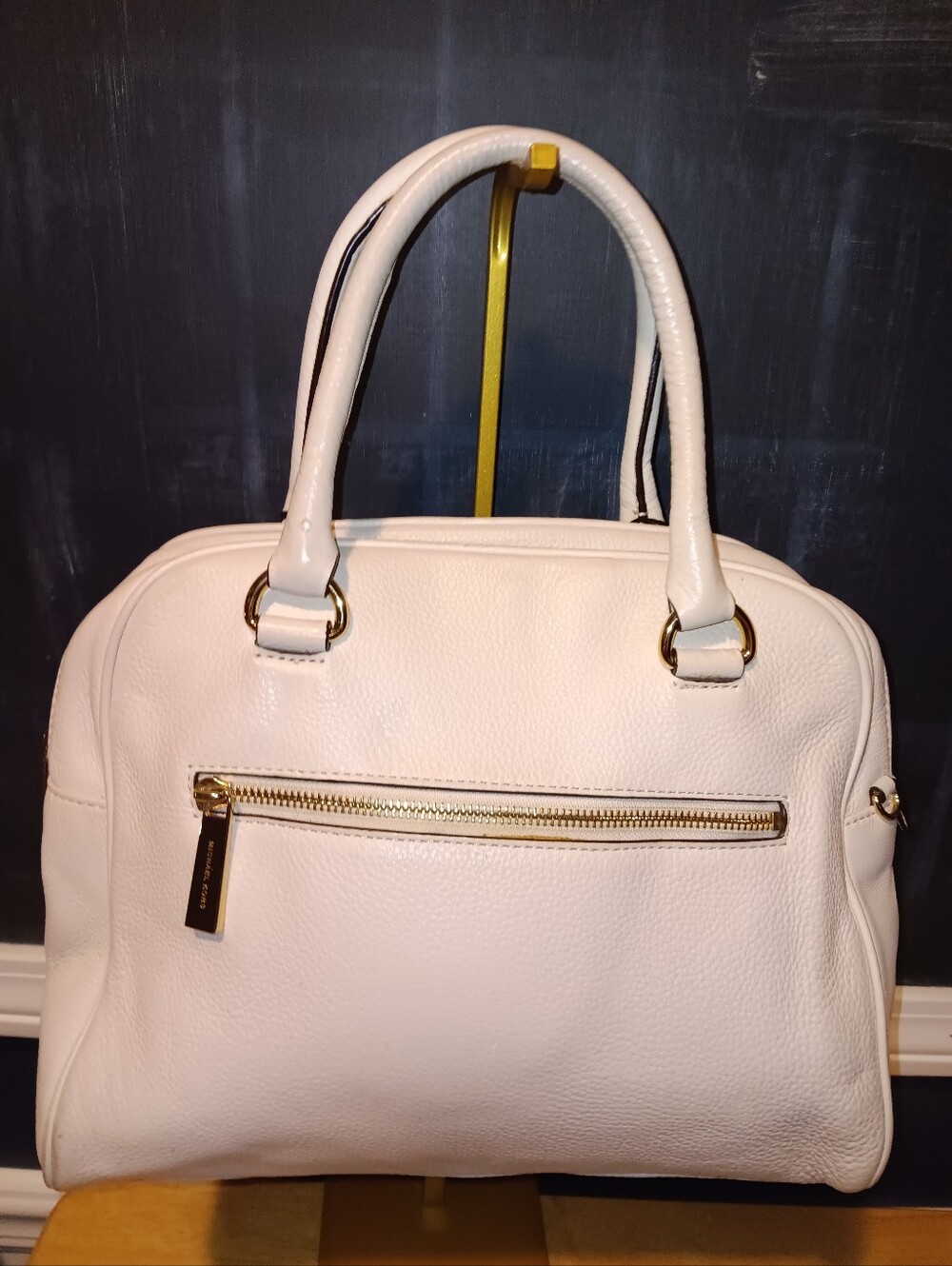 Michael Kors White Leather Shoulder Bag